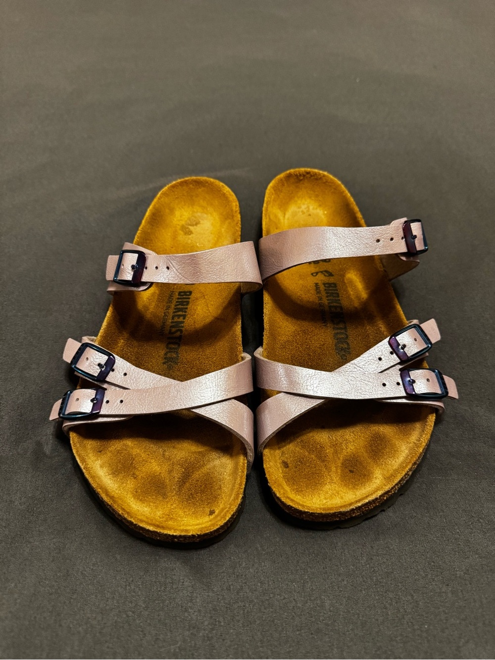 Birkenstock Metallic Light Purple Triple-Strap Sandals